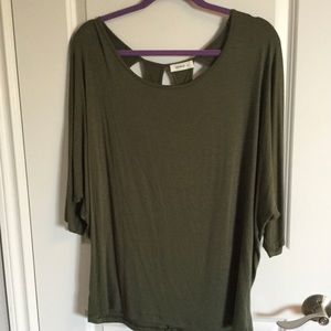 Olive Keyhole Tee